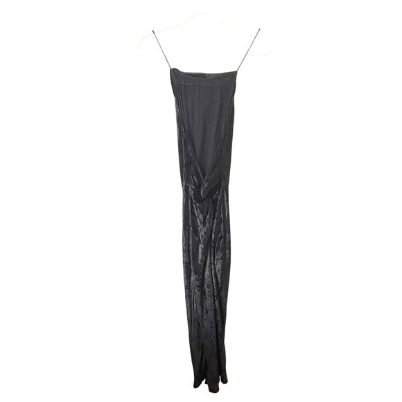 JASON WU Velvet Open Back Maxi Dress Black NWOT Sz 4 - Picture 3 of 5